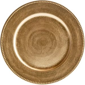 Assiette de présentation dorée de 14 pouces de qualité supérieure pour mariage, vaisselle décorative de luxe, assiettes et plats sûrs pour le contact alimentaire - Product Image 4