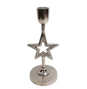 เชิงเทียนอลูมิเนียม3ดาวสำหรับตกแต่งบ้านที่วางเทียนชุบนิกเกิลหยาบสำหรับตกแต่งงานแต่งงานทำด้วยมือ - Product Image 6