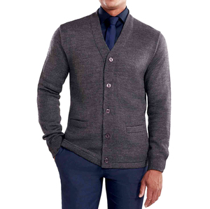 Wholesale Custom Made OEM KATBROS INDUSTRY Winter Men's <b>Cardigan</b> <b>Sweaters</b> Breathable Anti-Wrinkle Covered Button Closure 240g - Product Image 1