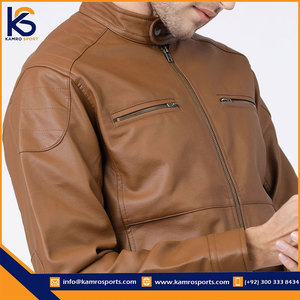 Chaqueta de cuero ligera para hombres Precio bajo Nueva chaqueta de cuero elegante hecha en Pakistán Precio bajo y MOQ bajo - Product Image 6