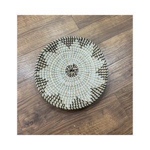 Panier mural en jonc de mer, assiettes décor décoration de la maison artisanat, décor à la maison rond en jonc de mer tissé à la main panier mural - Product Image 1