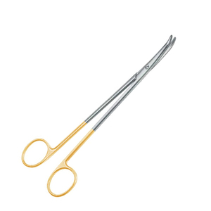 Tijeras de Disección TC Fomon de Acero Inoxidable con Mango Dorado, Tijeras Nasales Anguladas para Rinoplastia, Instrumentos de Cirugía Plástica de Alta Calidad - Product Image 4