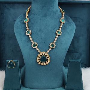 ชุดสร้อยคอโมนาลิซ่า สโตน บาส และ โพลกี้ ดีไซน์เรียบง่าย เหมาะสำหรับงานปาร์ตี้ ชุดลำลอง คุณภาพพรีเมียม - Product Image 4