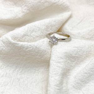 7mm Round Cut White CZ Solitaire Engagement Ring in Silver Six Prong Classic Promise <b>Jewelry</b> Wholesale Custom OEM Manufacturer - Product Image 6