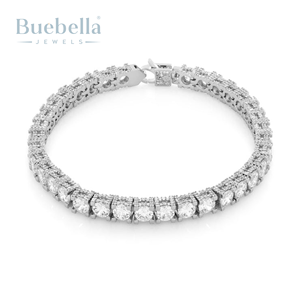 Bracelet tennis pour homme en argent sterling 925 de 5mm plaqué or blanc 14 carats, design élégant de chaîne en moissanite - Product Image 3