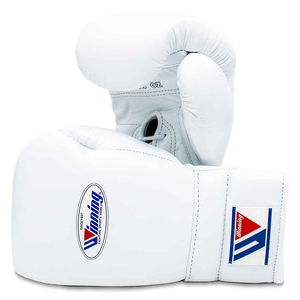 Gants de boxe professionnels à lacets personnalisables de haute qualité 16 oz Doigts complets Cuir véritable Bracelet de poignet réglable Arts martiaux - Product Image 6
