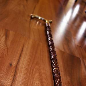 Bâton de randonnée pliable pour gaucher, en bois, artisanal, bâton de marche maçonnique avec boussole pour la randonnée - Product Image 2