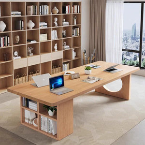Burlywood Rectangular Solid Wood Writing Office <b>Desk</b> Computer Workstation - Product Image 5