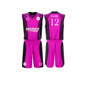 Ensemble d'uniformes de basket-ball personnalisés, jersey et short en polyester respirant à séchage rapide, vêtements de sport d'équipe pour hommes, femmes et jeunes - Product Image 4