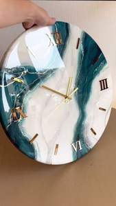 นาฬิกาติดผนังเรซินอีพ็อกซี่เรซินใช้ในห้องนั่งเล่นเฟอร์นิเจอร์บ้านนาฬิกาติดผนังปรับแต่งเองได้ดีที่สุด - Product Image 3