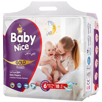 Pañales para Bebé Baby Nice Gold Mini Premium Transpirables con Protección 3D Contra Fugas, Pulpa Suave, 34 Piezas, Alta Calidad, Japón, SAP, Certificado ISO