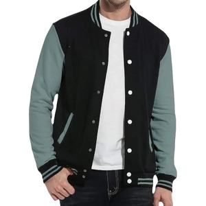 Sweat-shirt veste pour homme, coupe ajustée, col montant, fermeture éclair, imprimé, 100% coton, épais, chaud, imperméable, respirant, printemps - Product Image 3