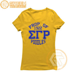 Sigma Gamma Rho T-shirt pour femme sur mesure Vêtements de sororité Jersey de coton T-shirt respirant de haute qualité Vêtements grecs pour femme - Product Image 4