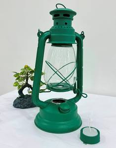 Lanterne à bougie décorative vintage Lanterne suspendue décorative pour patio-Lanterne de table-Lanterne extérieure (verte) - Product Image 3