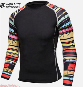 ชุดป้องกันผื่นคันแบบไม่ผ่านการสั่งพิมพ์ลาย MMA แบบแขนยาวสำหรับผู้ชายชุดฝึก - Product Image 6