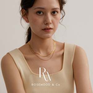 Collana a spina di pesce a doppio strato in oro da 3 mm, placcata oro, non si ossida, impermeabile, impilabile, alla moda - Product Image 3