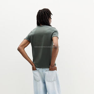 Camiseta de gimnasio personalizada al por mayor, camiseta de gran tamaño con gráfico de algodón cuadrado lavado ácido en blanco liso para hombre - Product Image 3