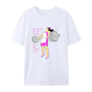 OEM personalizado 100% algodón 300gsm diseño y tamaño verano cuello redondo ajuste regular manga corta serigrafiado gráfico camiseta - Product Image 6