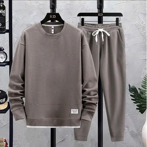 Autumn Unisex Printed Breathable Polyester/Cotton Fleece Waffle Sets Casual T-Shirt <b>Pants</b> Set Sports <b>Suit</b> 2 Piece Regular Fit - Product Image 6