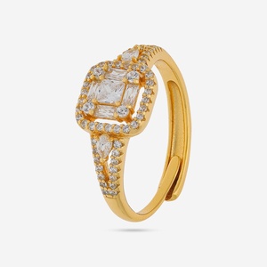Bague en platine avec diamant taille émeraude, plaqué rhodium, bijoux fins pour fiançailles (argent 92,5) - Product Image 1