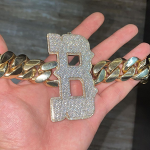 คิวบาสร้อยข้อมือเพชรโมอิสขนาด14มม. Hop10k สะโพกขนาดเล็กมีตัวอักษร3นิ้วแบรนด์ใหม่คุณภาพสูง - Product Image 4