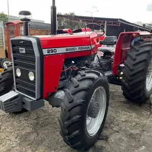 Tractor agrícola usado MF290 79HP a la venta/Tractor de motor MF 385 Perkins bastante usado hecho en Reino Unido a la venta