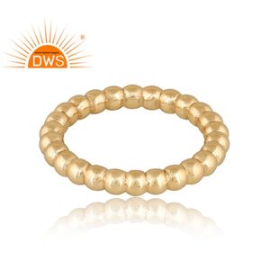 Último diseño hecho a mano 18K chapado en oro declaración banda anillo Demi joyería fina para mujer regalo para ella - Product Image 2