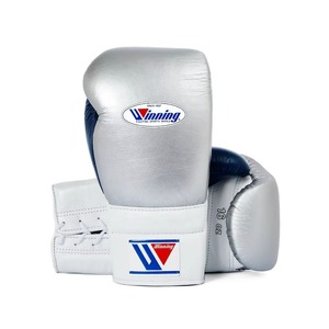 Guantes de competición con logotipo personalizado de alta calidad Guantes de boxeo de entrenamiento de cuero cómodos con diseño de encaje ganador - Product Image 1