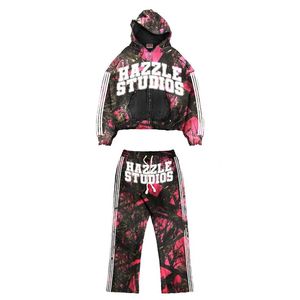 Ensemble de survêtement personnalisé de haute qualité à imprimé camouflage Sweat à capuche à fermeture éclair et sweat imprimé 3 Combo Deal - Product Image 6