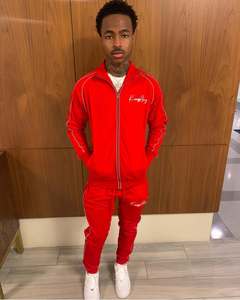 Ropa deportiva con logotipo personalizado de alta calidad, gimnasio, Fitness, tecnología, chándales de entrenamiento polar, conjunto de dos piezas para hombre, chándal, traje para correr para hombre - Product Image 1