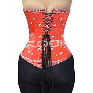 Corset bustier sexy pour femme avec armatures et imprimé bandana Paisley - Product Image 6