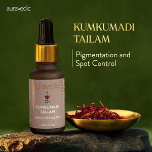 Turmeric Face Oil for Brightening & Blemish Clearing-<b>Kumkumadi</b> <b>Tailam</b> 30ml for Combination/Dry/Normal/Oily Skin Female Use - Product Image 2