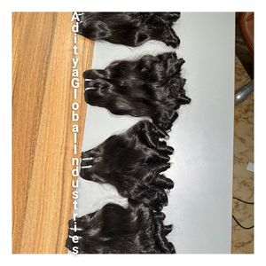 Vente en gros Extension de cheveux Remy 100% non transformés Cheveux indiens ondulés rebondissants bruts directement de l'Inde Vendeur de cuticules - Product Image 2