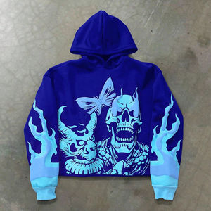 เสื้อฮู้ดดี้สตรีทแวร์ผ้าฝ้ายเฟรนช์เทอร์รี่แบบสั่งทำ OEM ขายส่ง ไซส์ใหญ่ น้ำหนักมาก พิมพ์ลายสกรีน พิมพ์นูน - Product Image 6