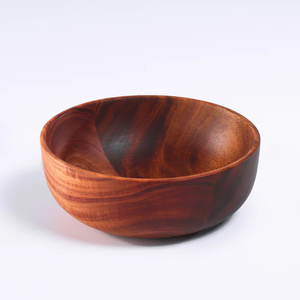 Cuenco de madera Natural con acabado marrón, grande, hecho a mano, seguro para alimentos, cocina moderna, cuenco de madera, vajilla, ensaladera de madera - Product Image 1