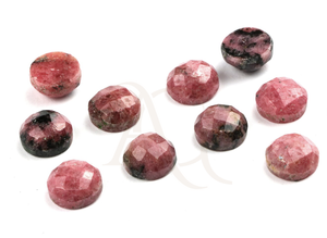 Piedra opaca negra y suelta facetada rosácea de Rodonita de 6mm al por mayor para la fabricación de joyas de plata Piedra Natural Certificada IGI - Product Image 2