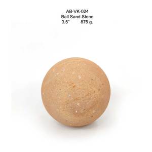 MAE Nouveauté Boule de pierre beige de 3 pouces - Design moderne durable Personnalisable pour une utilisation intérieure/extérieure - Product Image 4
