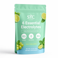 SYC BIO 6 Essentiële Elektrolyten Poeder Hydratatie Ondersteuning 70g Sachet Dagelijkse Wellness Voedingssupplement OEM ODM Private Label