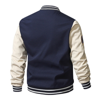 Veste de baseball pour homme avec logo personnalisé, broderie chenille, patchs vintage et fermeture éclair