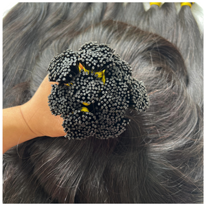 Vente en gros d'extensions de cheveux I-tip New Raw Virgin 100% cheveux humains Straight MicHair Factory 12 "-30" Couleurs naturelles 1000g/1Kilo - Product Image 2