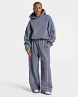 Ensemble deux pièces pour femme : sweat à capuche à manches longues et pantalon de jogging doux pour survêtement automne-hiver