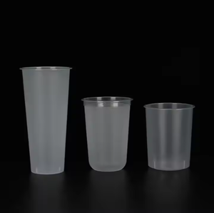 CLEAR PP CUP 95mm, 500ML vasos desechables RPET/PET vasos de plástico transparente bebidas tazas de café mejor precio marca HM - Product Image 1