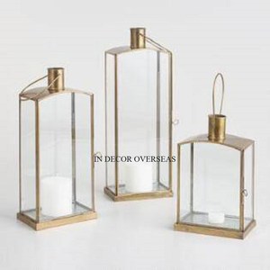 <b>Black</b> Color Powder Coated Heavy Duty <b>Metal</b> And Glass Made Wedding And Home Decorative <b>Candle</b> <b>Holder</b> Lanterns In Impressive Price - Product Image 5