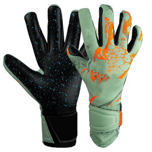 Nouveaux gants de gardien de but avec doigt protéger les enfants adultes épais lisse Football formation gants en cuir du Pakistan - Product Image 1