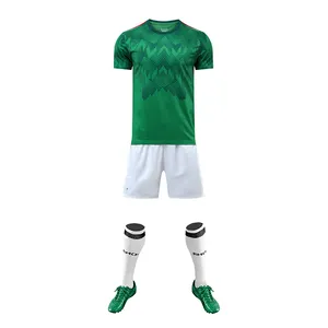 顶级高品质批发足球服定制标志球衣足球欧洲足球队训练球衣套装带印刷