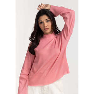 Top de Punto Rosa Básico para Mujer WM-KTP23-103 - Product Image 2