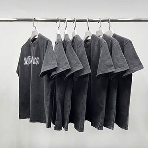 เสื้อยืดโอเวอร์ไซส์ทรงบ็อกซี่ผ้าฝ้าย 100% คุณภาพสูง ลายหินหนัก ลายหิมะ  พร้อมโลโก้สั่งทำพิเศษ  แบบทำสีซีดสไตล์วินเทจ - Product Image 1