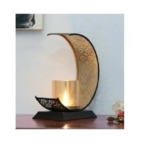 Bougeoir en métal indien Ramzan de luxe fait à la main or décoratif élégant pour Noël bougeoir en gros - Product Image 1