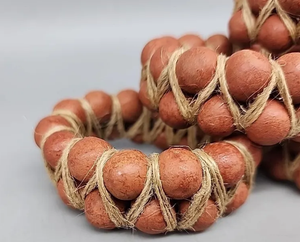 Ensemble de 6 ronds de serviette en perles et ficelle Bohème Maximalisme Farmhouse Holders Vintage - Product Image 3