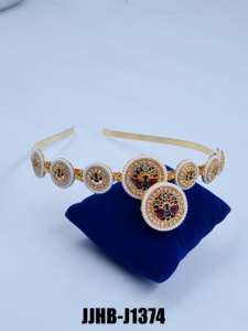 Bande de cheveux élégante bijoux de mode pour les femmes mariée fête de mariage Festival à la main concepteur ethnique en gros exportation - Product Image 3